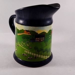 Christmas Kitchenware Hallmark Pitcher Valerie Pillow Farm Scenery